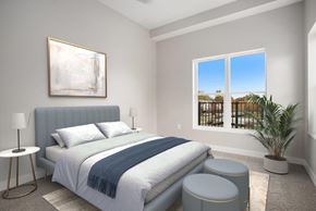 Hastings apartment for rent - A bedroom with a large bed and a painting on the wall.
