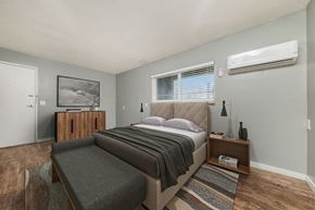 Portage apartment for rent - a bedroom with a bed and a couch