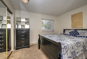 Sierra Vista apartment for rent - a bedroom with a bed and a dresser