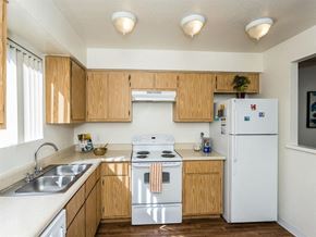 Flagstaff apartment for rent - Modern Kitchen With Custom Cabinet at University Square Apartments, Arizona, 86001