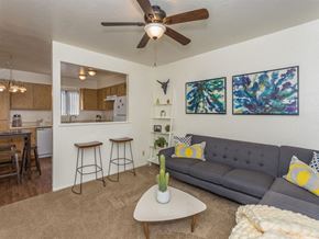 Flagstaff apartment for rent - Living Room Come Kitchen at University Square Apartments, Flagstaff