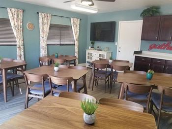 Kitchen area in clubhouse