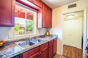 Sierra Vista apartment for rent - a kitchen with a sink and a window