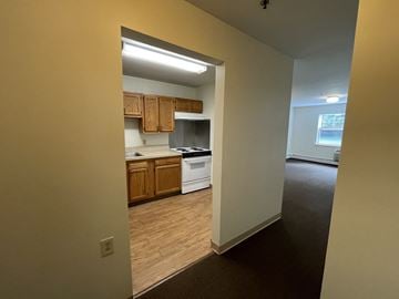 Guilderland apartment for rent - a view of a kitchen from the living room