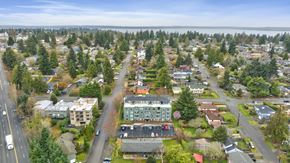 Seattle apartment for rent - an aerial view of a city with houses and trees