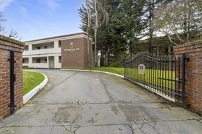 Bellevue apartment for rent - the entrance to a school with a wrought iron gate