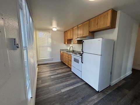 Floor plan for 1 bed, 1 bath, 665 sqft
