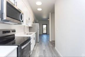 Edgewood apartment for rent - Beautiful grey luxury vinyl floors and white cabinets