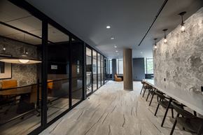 Washington apartment for rent - a meeting room with a long table and chairs