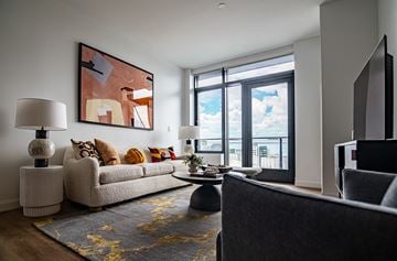 Cambridge apartment for rent - a living room with a couch and a window