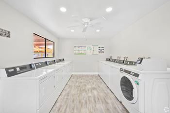 24-Hour laundry care center w/ wash-connect mobile pay and credit card