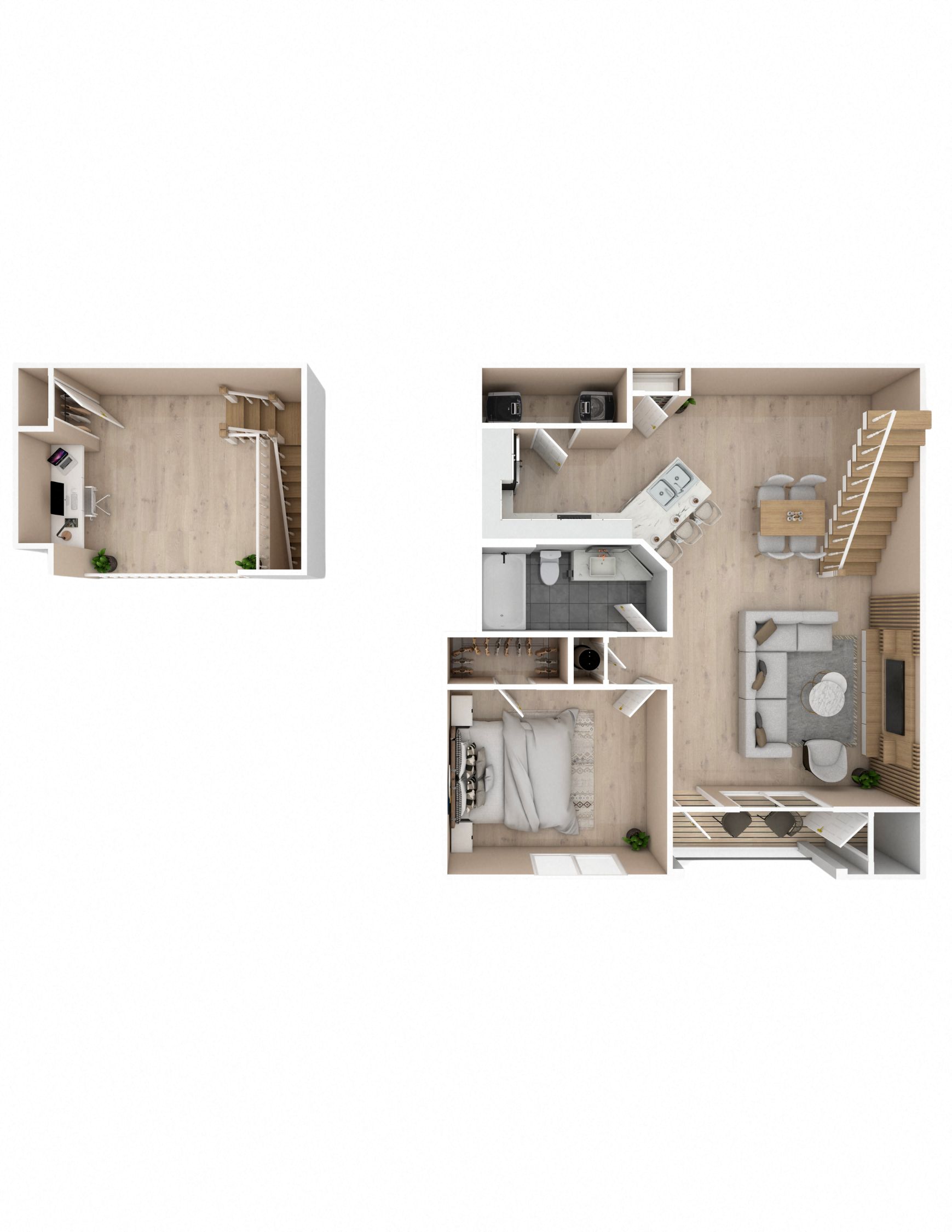 Floor plan for 1 bed, 1 bath, 1112 sqft