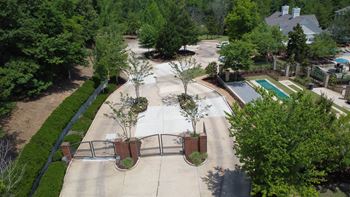 Aerial view of gated community