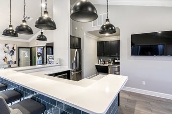 Coffee bar in the clubhouse kitchen