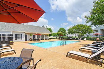 Pool with relaxing chairs