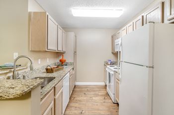 Kitchen with granite countertops