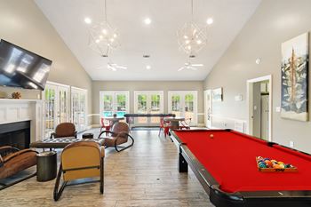 Game room with billiards