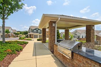 Patio with grilling station