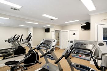 Our apartments have a gym with a treadmill and elliptical machines