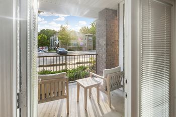 Balcony with view of the city
