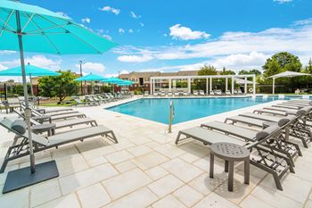 Pool with pool chairs 