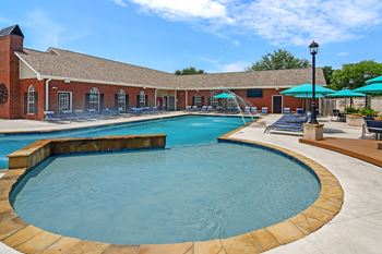 A large outdoor swimming pool
