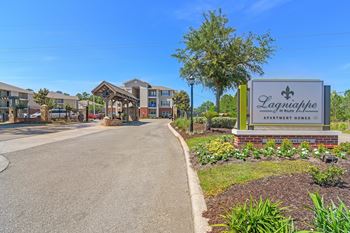 The entrance to the leasing office