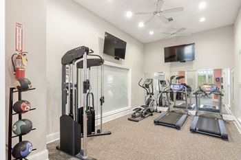 Gym with treadmills and other exercise equipment