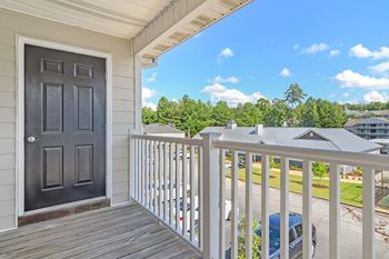 Balcony with storage room