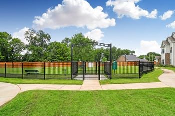 Dog park with fence and playground