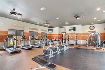 Gym with treadmills and other exercise equipment