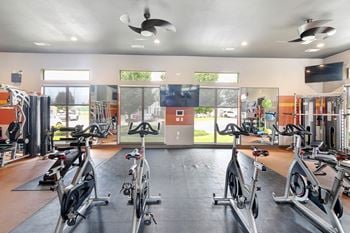 Gym with treadmills and other exercise equipment