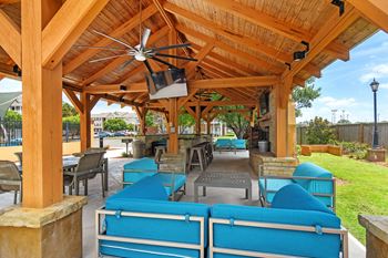 A wooden patio 