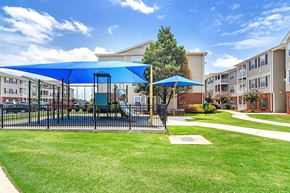Shreveport apartment for rent - the preserve in play area with playground equipment at Summit of Shreveport Apartments, Shreveport, Louisiana