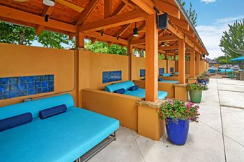 Poolside cabanas 