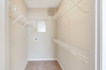 A spacious walk in closet