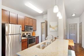 Zachary apartment for rent - a kitchen with stainless steel appliances and a marble counter top at Audubon Park Apartment Homes, Zachary, 70791