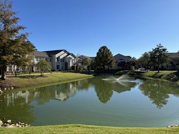 Pond with walking trail