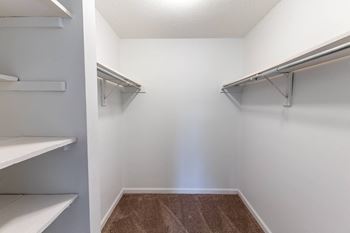 A spacious walk-in closet
