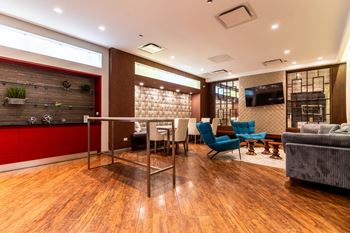 Lounge area with tv