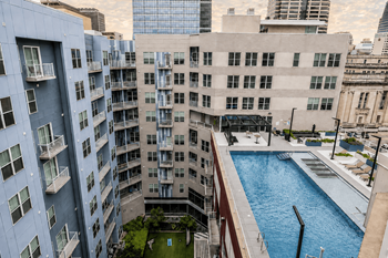 Rooftop pool, sundeck and lounge