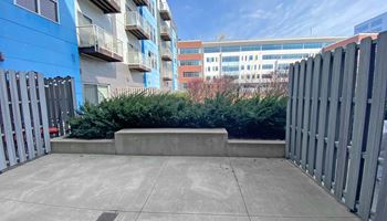 Outside the apartment building