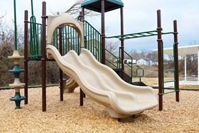 Cleveland apartment for rent - a slide on a playground at a park