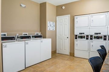 Chattanooga apartment for rent - A laundry room with washers and dryers.