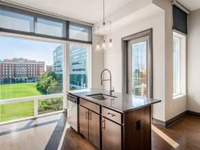 Columbus apartment for rent - Kitchen with a Large Window at 303 Front St Apartments, Columbus, OH, 43215