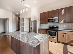 Columbus apartment for rent - Kitchen with Granite Countertop at 303 Front St Apartments, Ohio