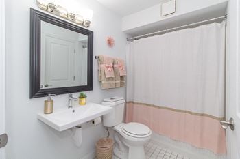 Vanity lights in bathroom