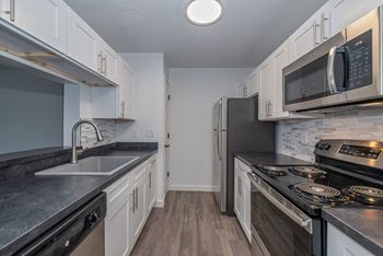 Spacious kitchen with pantry cabinet