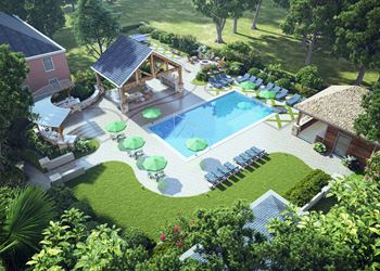 Aerial pool view