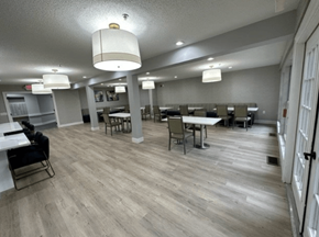 Dayton apartment for rent - a large room with tables and chairs